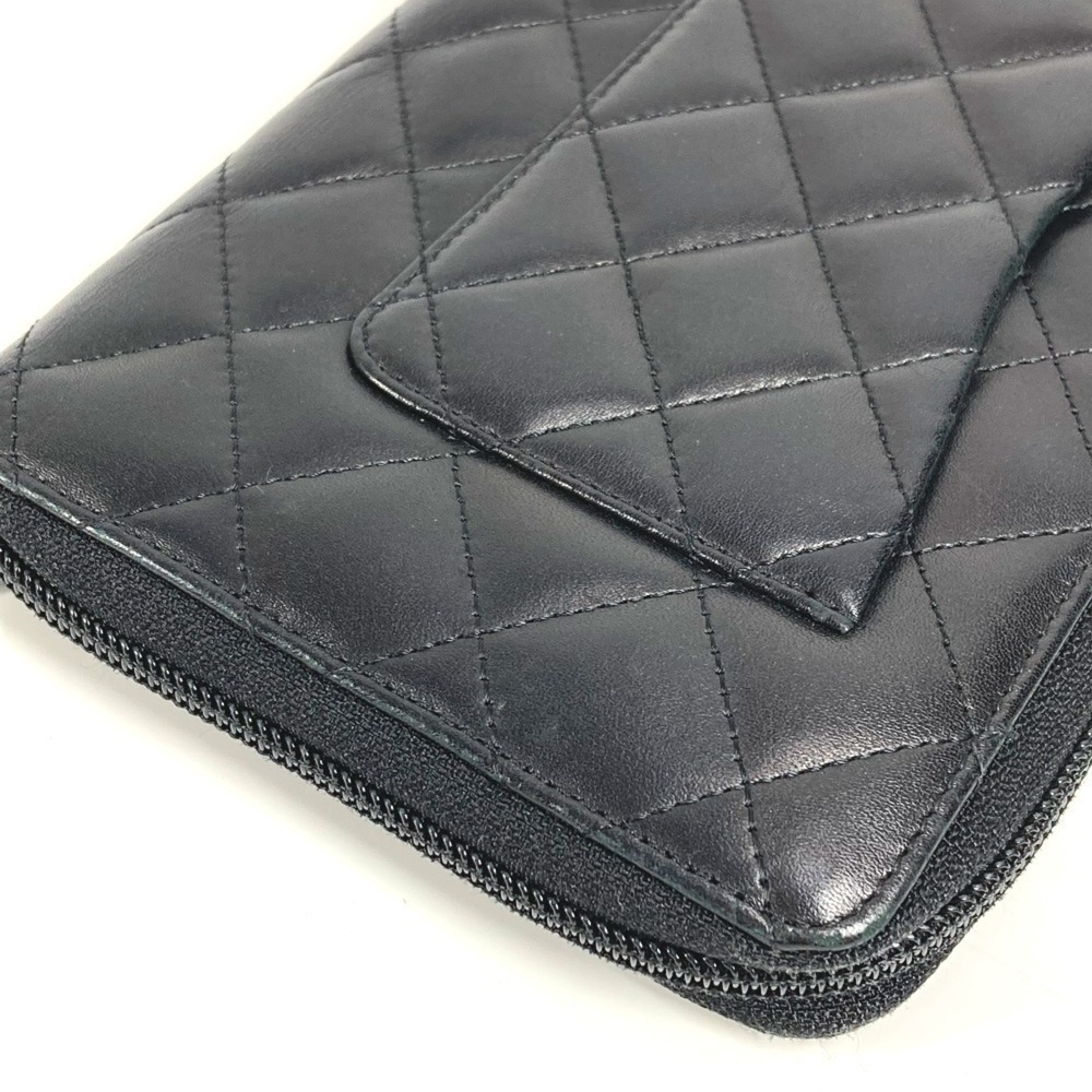 CHANEL Authentic Black Leather Logo Wallet - Picture 10 of 16